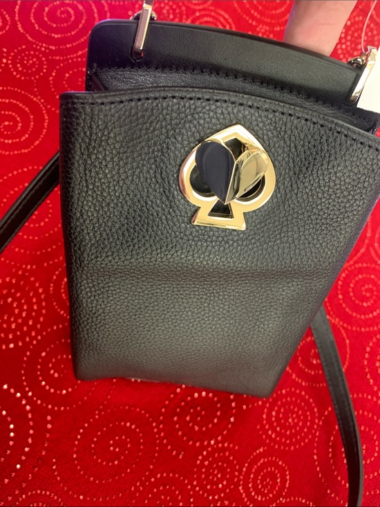 kate spade Handbags - kate spade Black Pebbled Leather Crossbody with Gold Spade Emblem